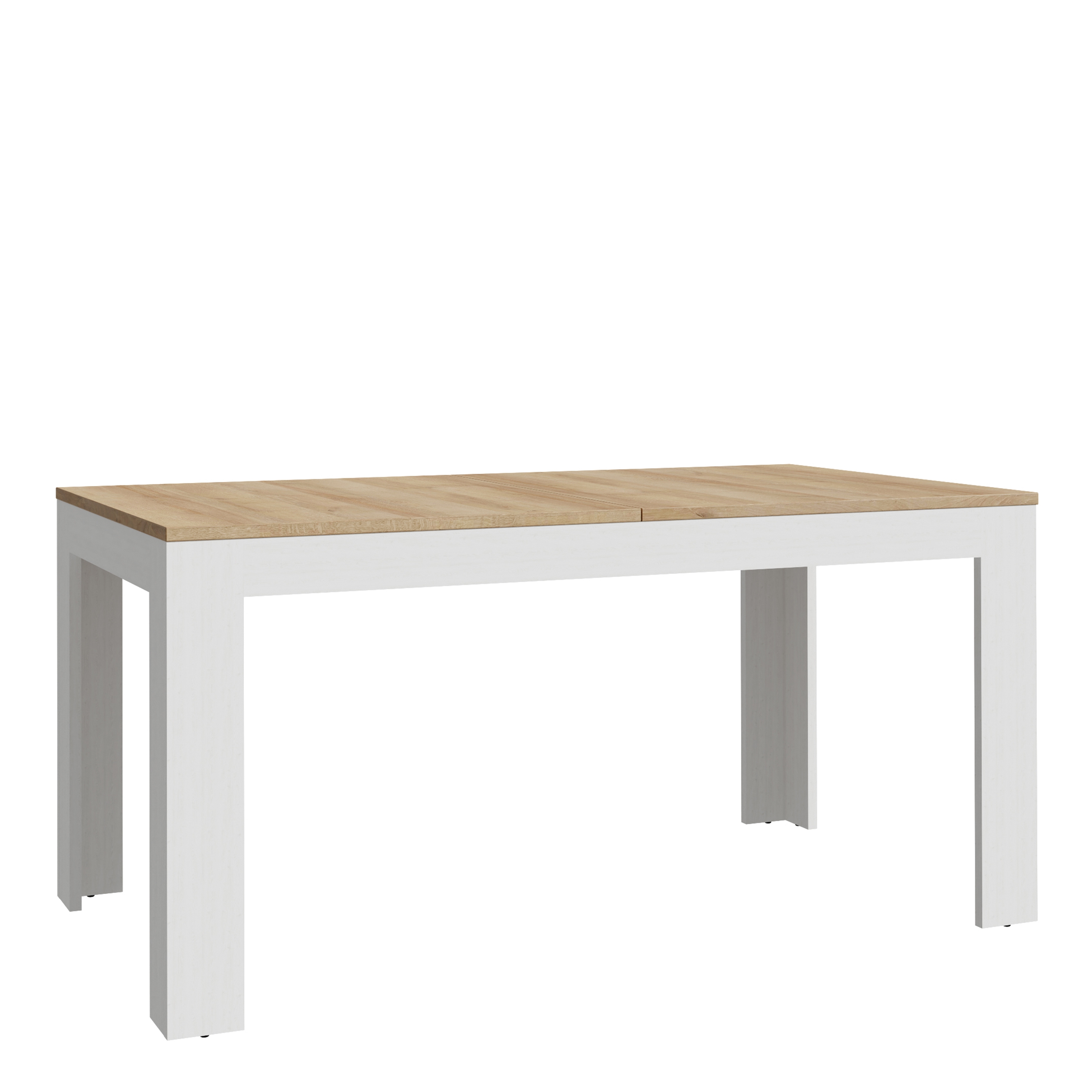 Bohol Extending Dining Table in White and Oak 160-207cm