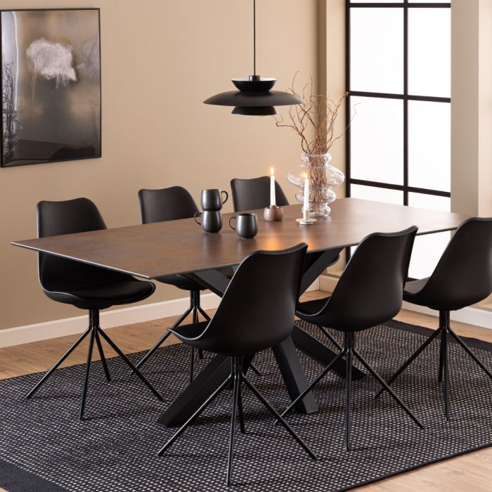 Heaven Rusty Brown Ceramic Dining Table 200cm